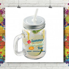 Mug en Verre avec Paille Mug en Verre avec Paille