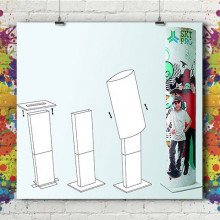 Totem Carton Compact Totem Carton Compact